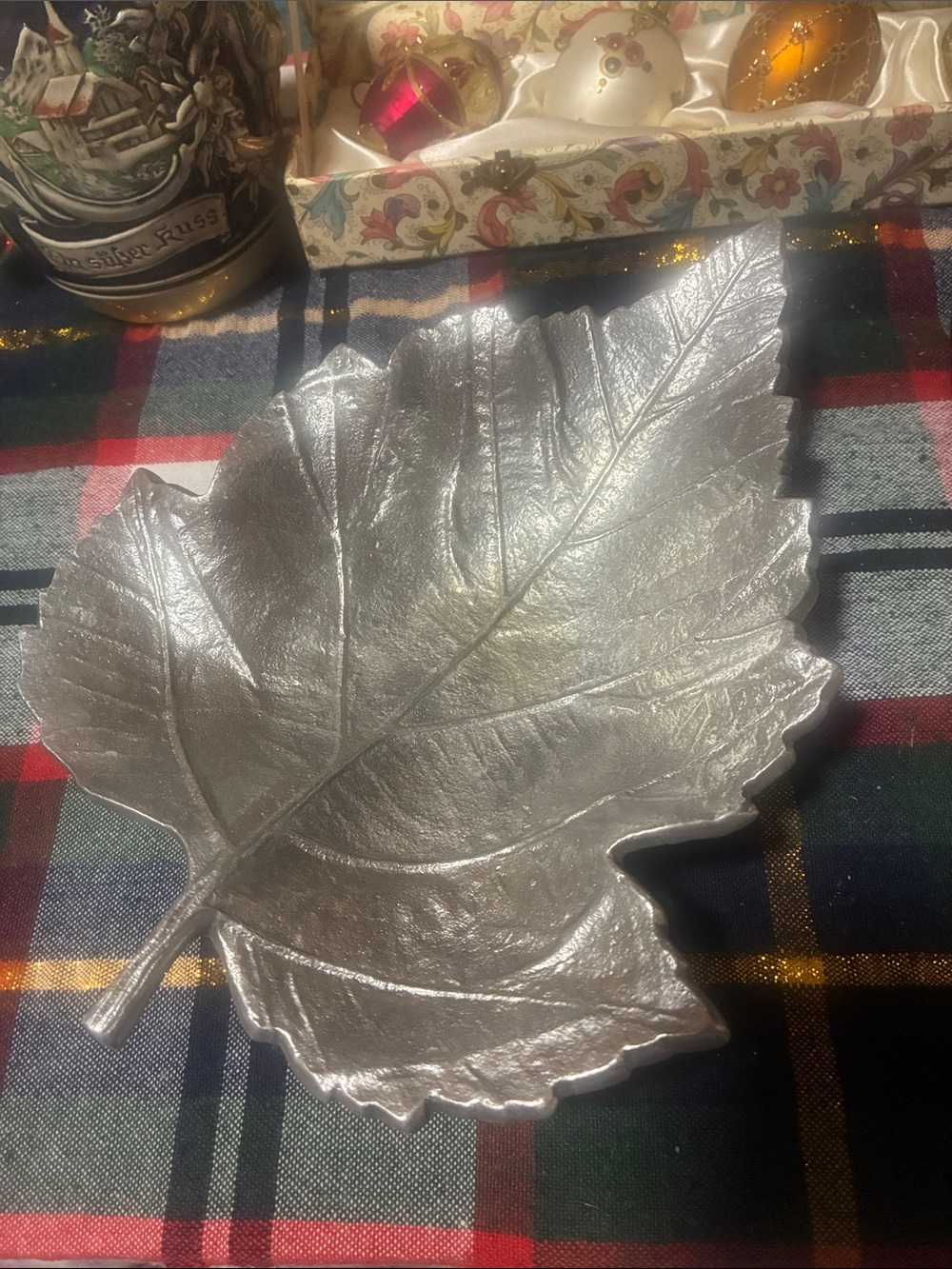 Decorative Silver Leaf Trinket Dish - Home Holiday-Martha Stewart Collection